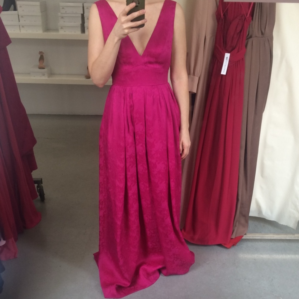 Fuchsia, one of a kind, Jill Stewart evening gown